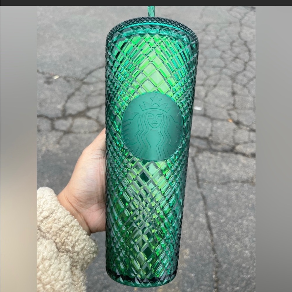 Starbucks Spring 2022 Emerald Green Jeweled Cold Cup